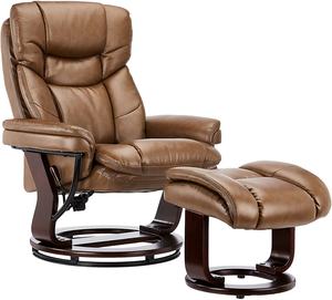 JC Home - Contemporary Palomino Leather Recliner