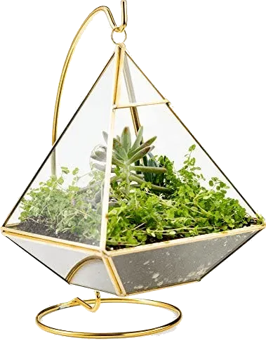 Hanging Terrarium Of Stand Kook Arithmetical Pyramid Hanging Terrarium