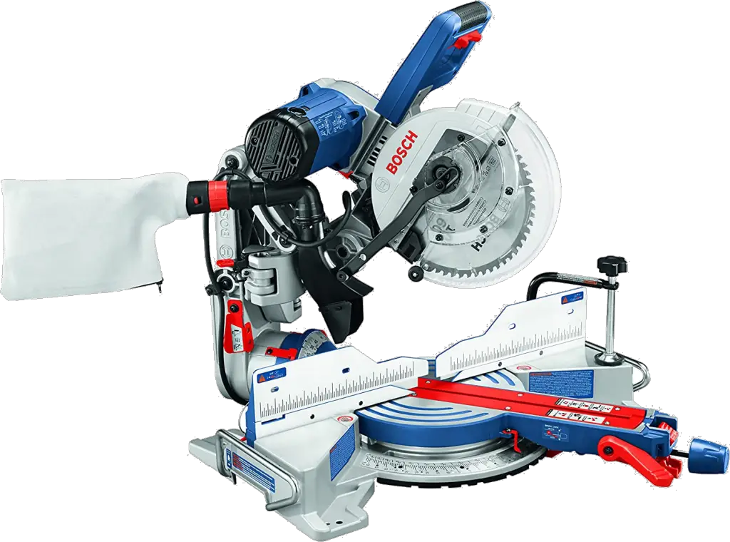 BOSCH CM10GD Compact Miter Saw - 15 Amp Corded 10 Inch Dual-Bevel Sliding Glide Miter Saw with 60-Tooth Carbide Saw Blade, Blue