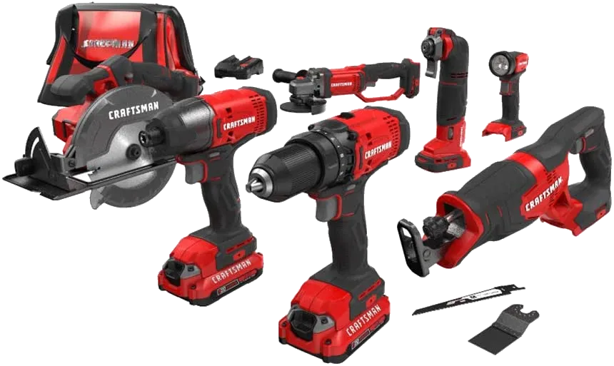 CRAFTSMAN V20 Cordless Drill Combo Kit, 7 Tool (CMC 700D2)