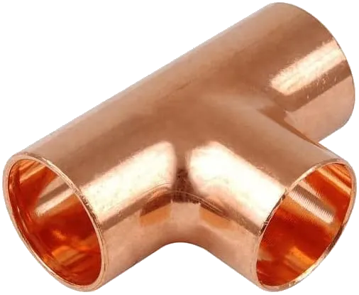 EZ-FLUID Plumbing 1-1/4" C X C Lead-Free Copper Tee, Pressure Copper Fittings with Sweat Solder Connection for Residential, Commercial Copper Pipe (1)