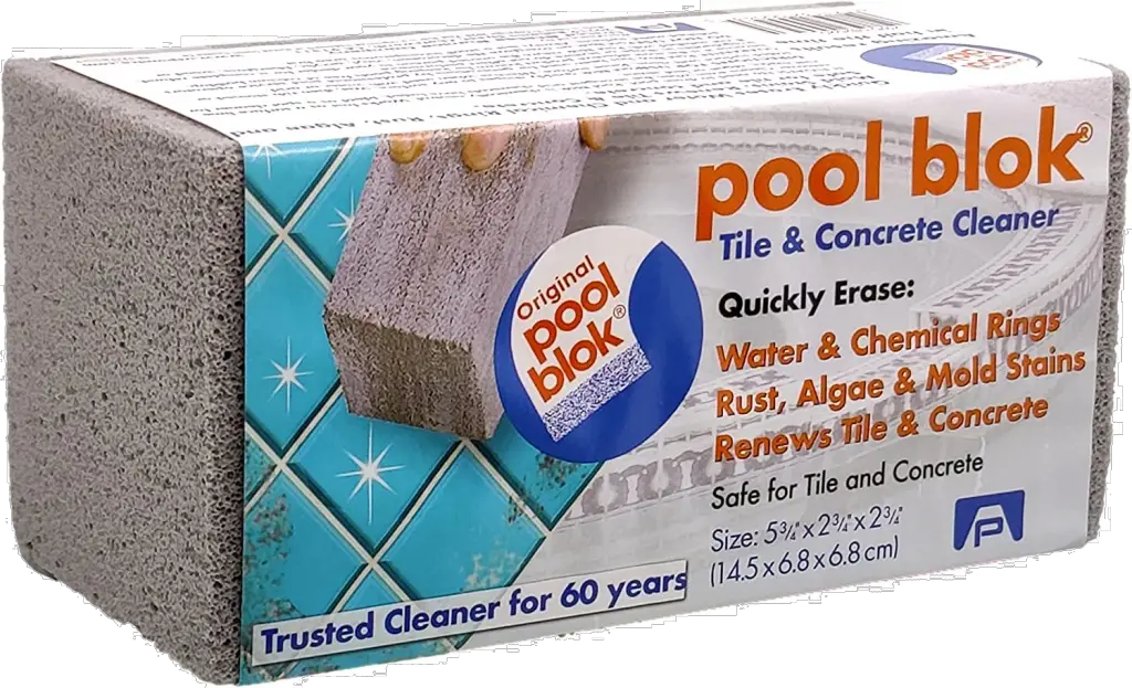 Pool Blok PB-12 by US Pumice, Pumice Stone for Cleaning of Pools, Tiles, Will Remove Lime, Rust, Stains from Pool Tiles Grout, 5.75x2.87x2.87 (1)