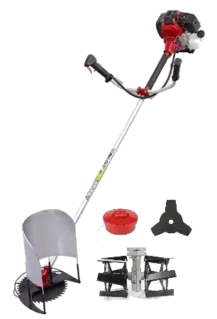 Turner Tools Petrol Brush Cutter with Tiller and Paddy Attachments