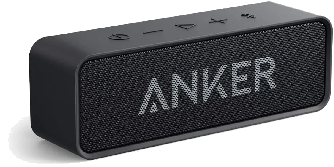 Upgraded Anker Soundcore Bluetooth Speaker with IPX5 Waterproof, Stereo Sound, 24H Playtime, Portable Wireless Speaker for iPhone, Samsung, and More