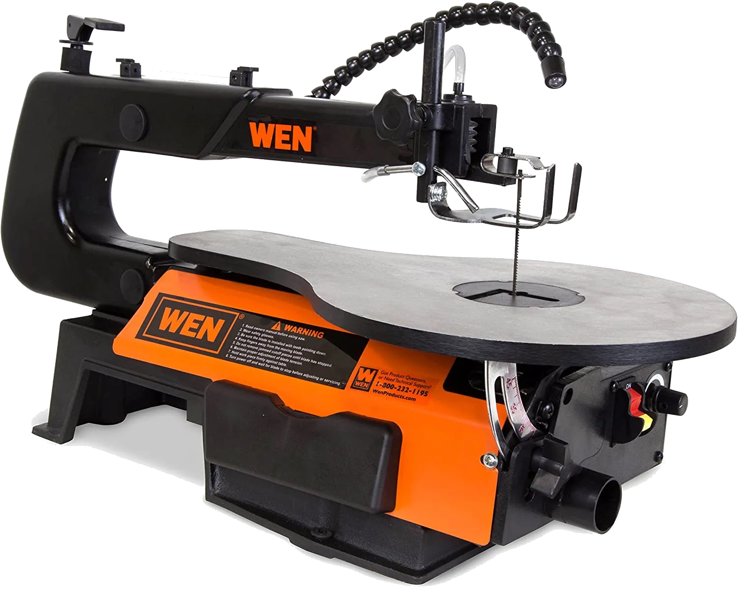 WEN 3921 16-Inch Two-Direction Variable Speed Scroll Saw with Work Light