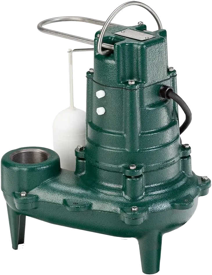 Zoeller Waste-Mate 267-0001 Sewage Pump, 1/2 HP Automatic – Heavy-Duty Submersible Sewage, Effluent or Dewatering Pump
