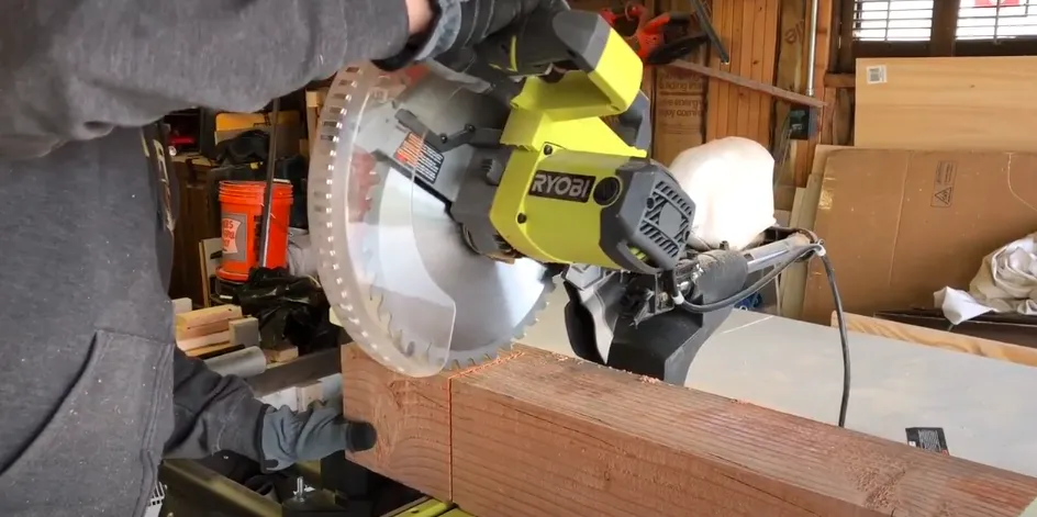 Cut with a miter saw.