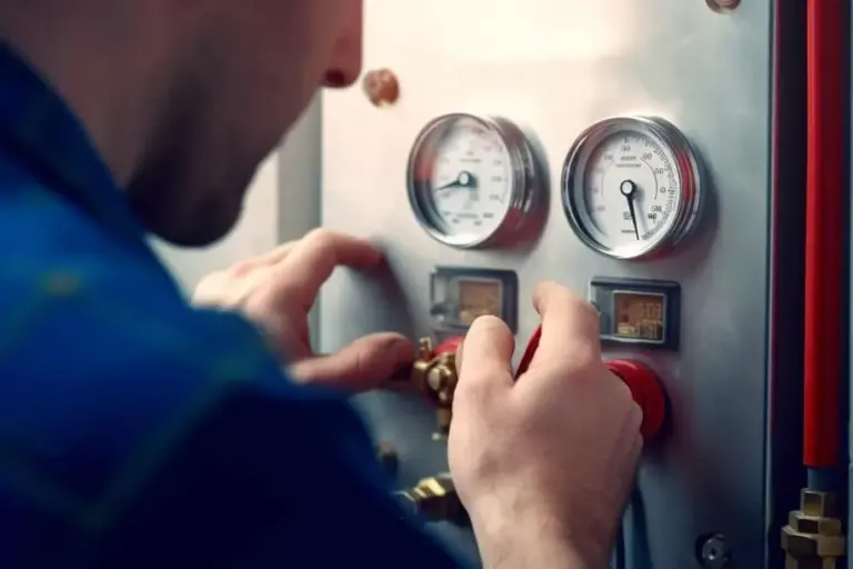 Check the water level and Check your Boilers Pressure