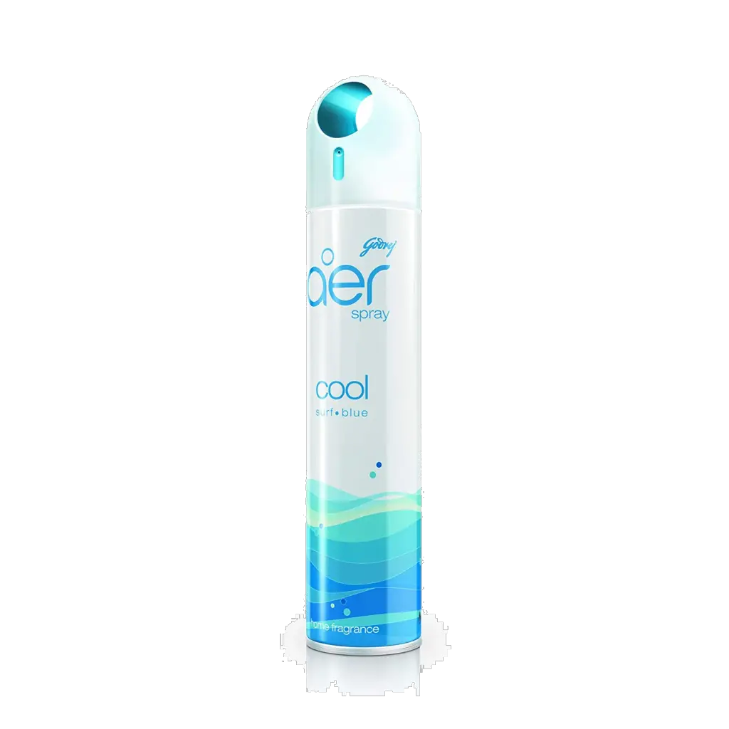 Godrej aer spray, Air Freshener for Home & Office - Cool Surf Blue | Long-Lasting Fragrance (220/240 ml)