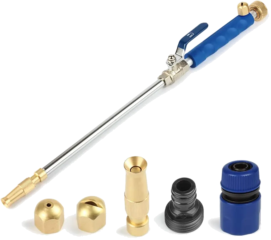 Hydro Jet High Pressure Power Washer, Pressure Washer Gun with Garden Hose End, Glass Window Cleaning Sprayer Extendable Garden Car Water Washing, Hydrojet Washer Nozzle (Adjustable Type + Fan Type)
