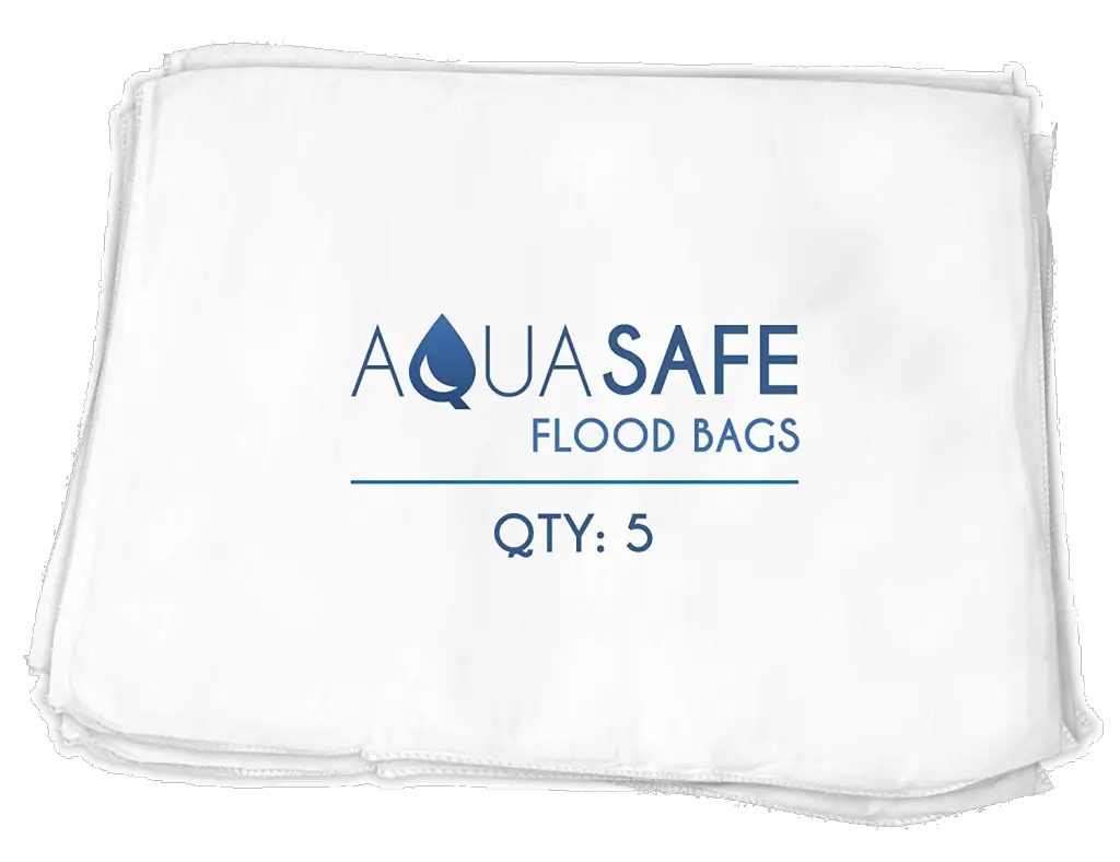 AquaSafe Flood Bags, Water Absorbent Flood Barrier and Super Absorbent Pad, 16