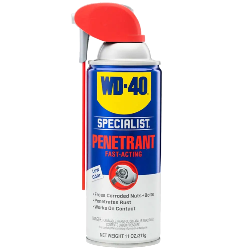 WD-40 Specialist Rust Release Penetrant Spray with Blu Torch and SMART STRAW SPRAYS 2 WAYS, 11 OZ