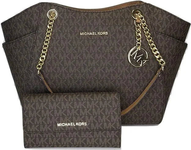 MICHAEL Michael Kors Jet Set Travel Large Chain Shoulder Tote and Trifold Wallet