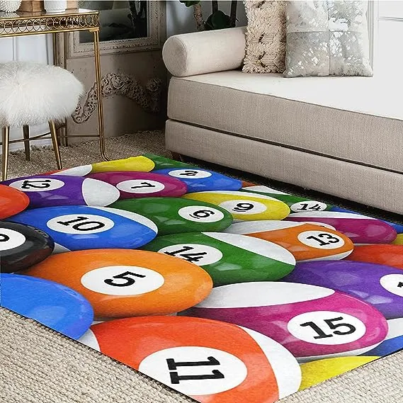 ALAZA Colorful Billiards Game Balls Area Rug