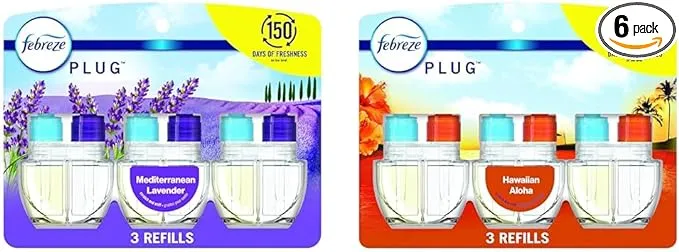 Febreze Plug in Air Freshener and Odor Eliminator Variety Pack