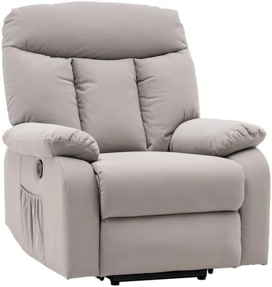 ZYJBM Electric Lift Function Recliner Massage Chair Silver White