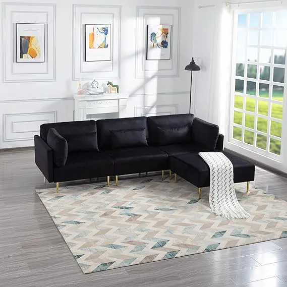 SONGG 105 L Shaped Modern Convertible Sectional Sofa