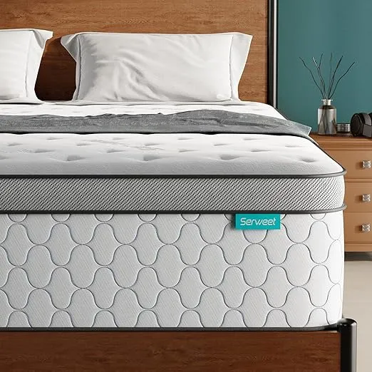 Serweet 10 Inch Memory Foam Hybrid Full Mattress