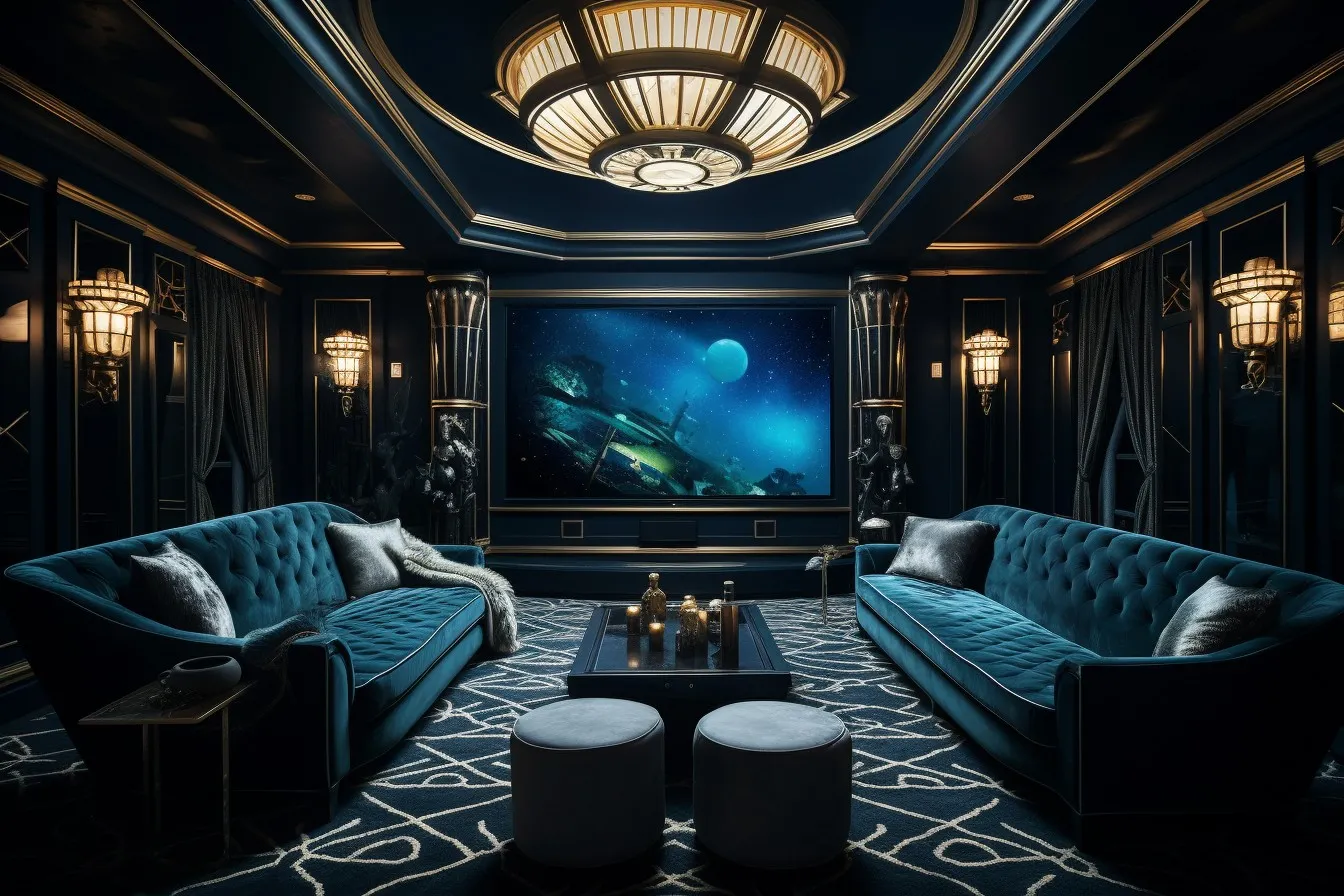 Personalized Cinema Decor with Themed Elements