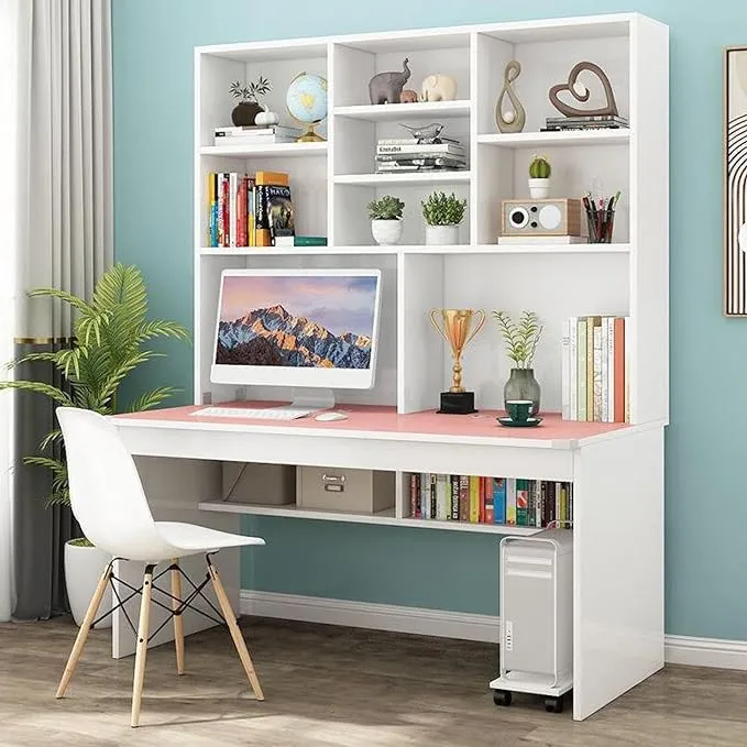 FAANAS Computer Desk with Bookshelf