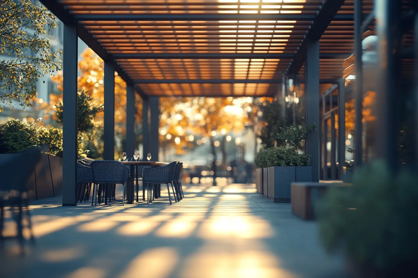 Pergola overhang extending for shade