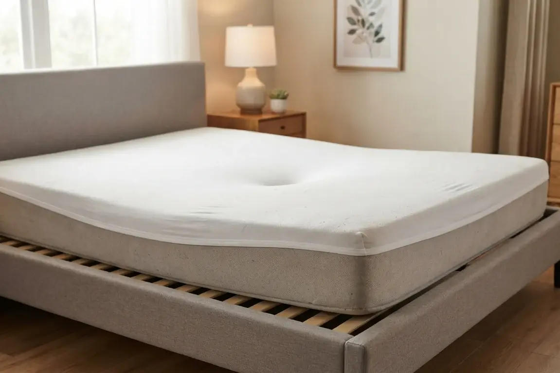 Sagging mattress in bedroom