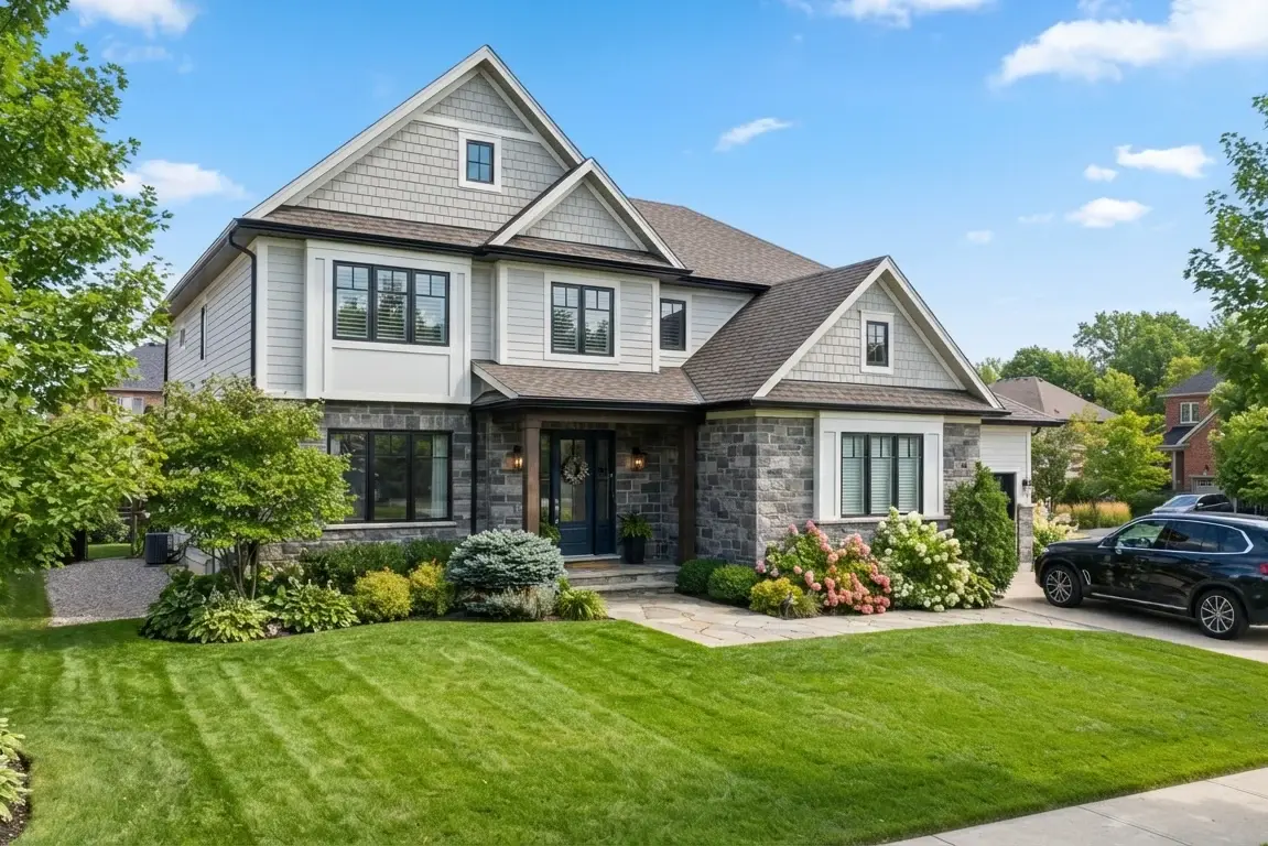 Two story house exterior front view